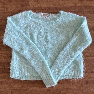 Decree Light Mint Fuzzy Crewneck Sweater